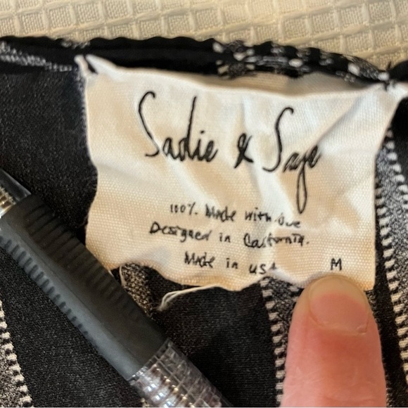 Sadie & Sage Striped Crop Top Women’s Sz M - Picture 5 of 11